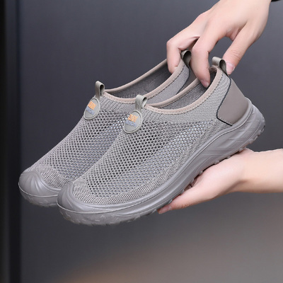男士网面鞋2025夏季新款老北京布鞋透气镂空休闲鞋轻便舒适开车鞋