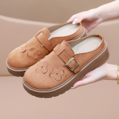 女厚底轻便半拖鞋 老北京布鞋 小个子增高鞋 时尚 子 2026春季 女鞋 新款