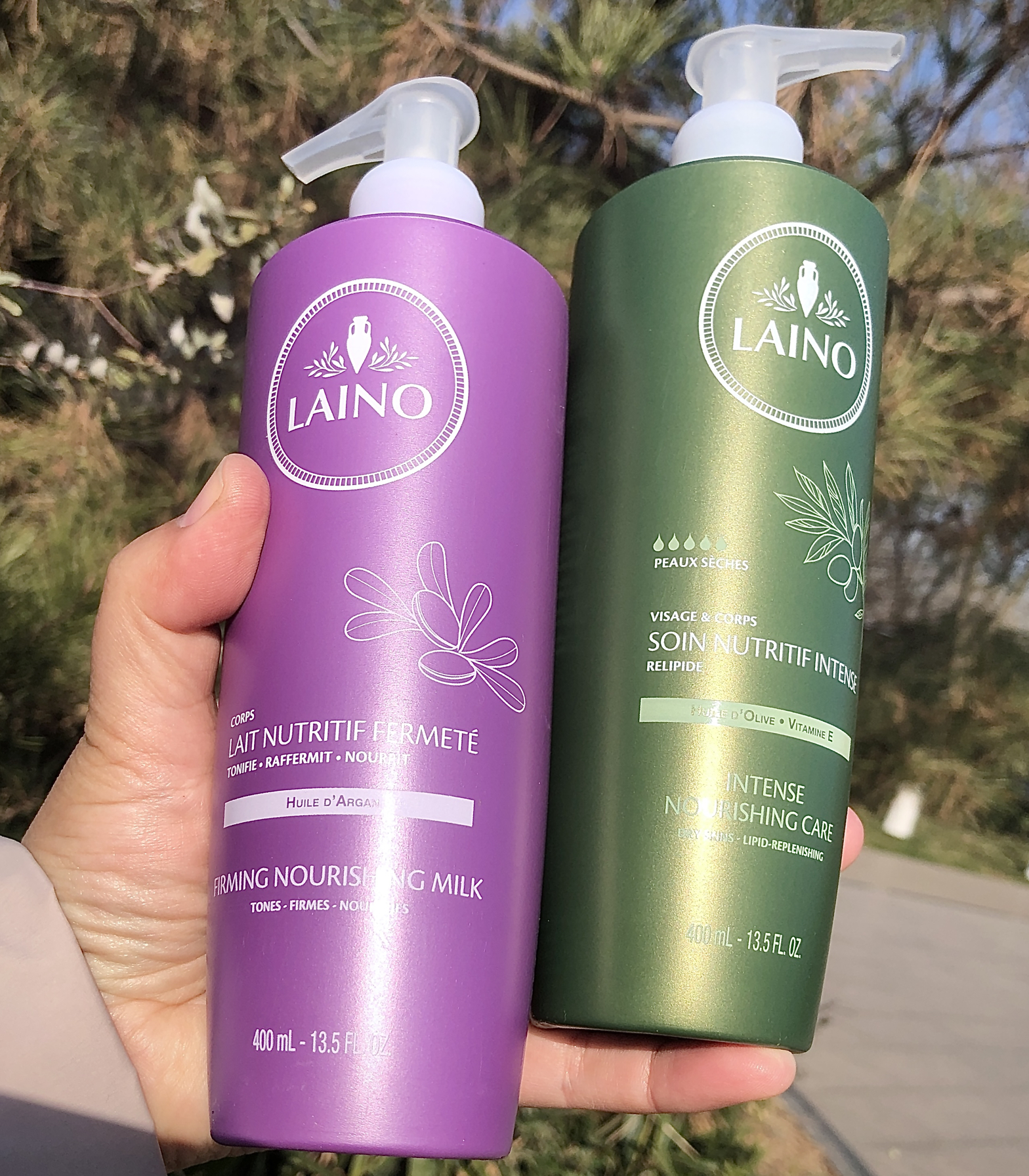 干皮救星!法国蕾娜LAINO阿甘油紧致身体乳/橄榄保湿乳抗老保湿400