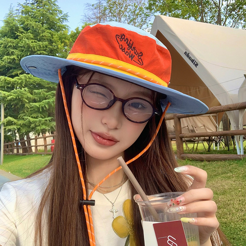 wasc防晒帽女防紫外线新款遮阳渔夫帽夏季徒步旅游沙滩太阳帽子潮