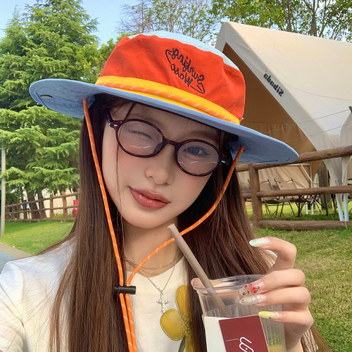 wasc防紫外线宽檐渔夫帽女款