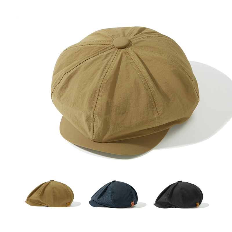 英伦云朵蓬松八角帽报童帽大头围显脸小贝雷帽子青年画家帽女潮牌