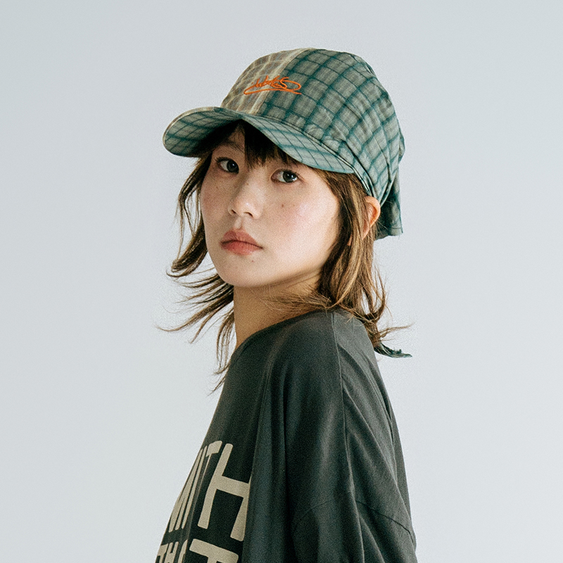 hiphop绑带头巾帽美式街头嘻哈格子棒球帽女遮阳鸭舌帽包头帽子潮