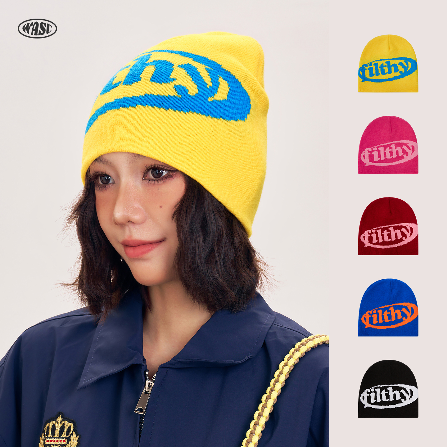 新款毛线针织帽子男女大头围秋冬季保暖防寒户外滑雪套头护耳冷帽