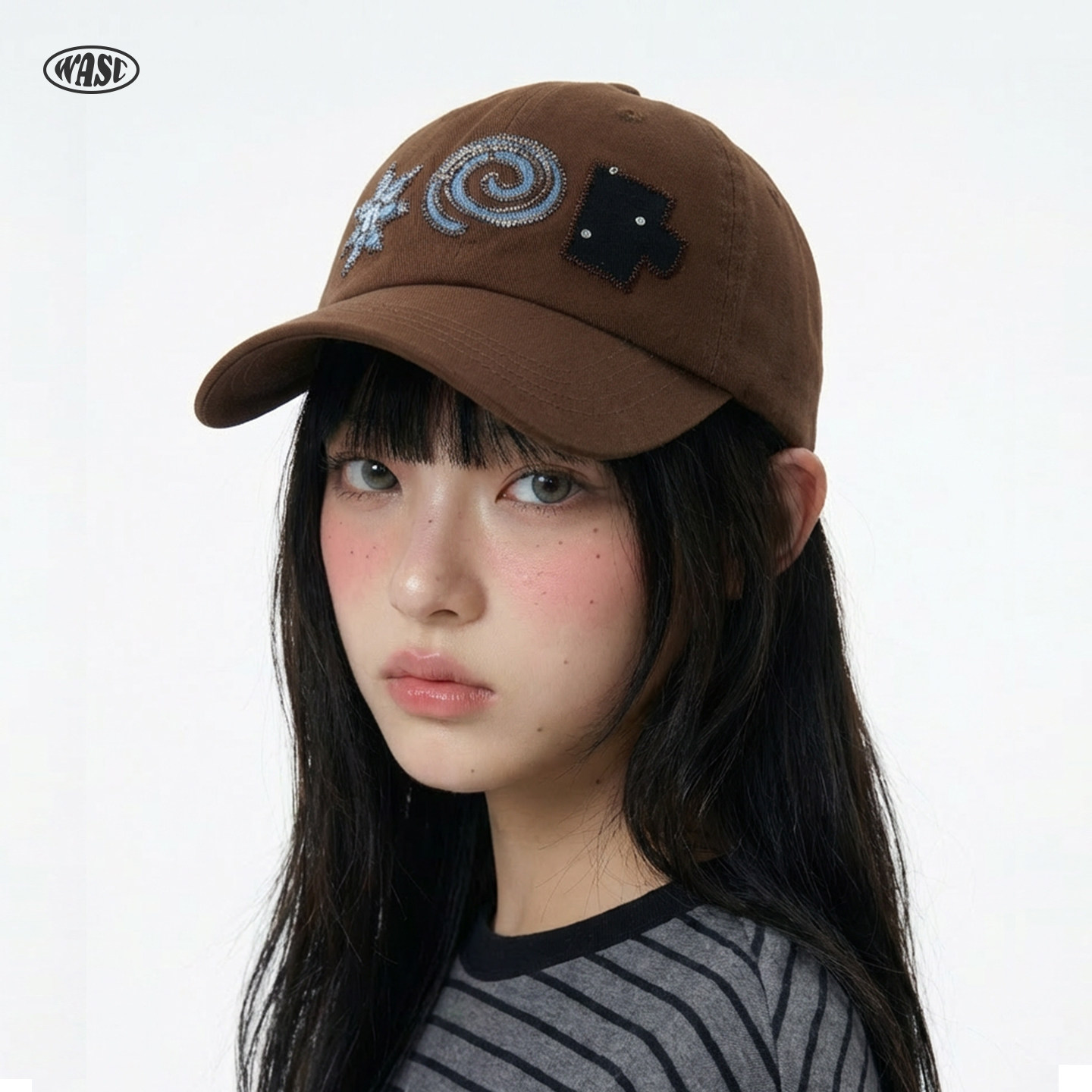 2026新款美式复古刺绣贴布棒球帽子女大帽檐显脸小遮阳防晒鸭舌帽
