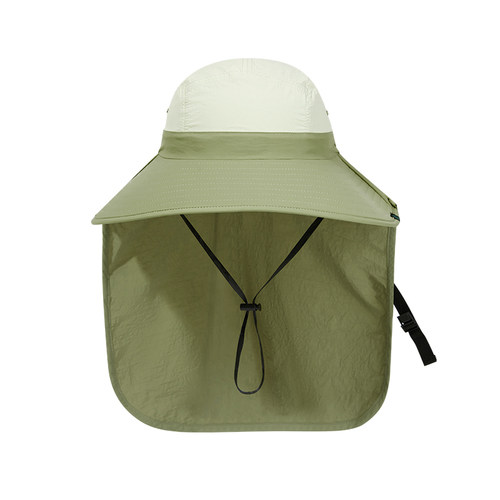 户外大头围防晒大帽檐护颈披肩渔夫帽男女防水徒步登山帽钓鱼帽子