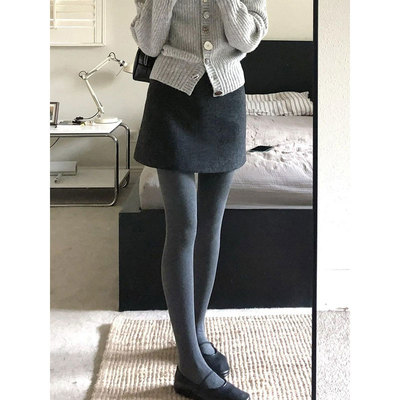 miu系孕妇毛呢半身裙春秋季2025新款黑色托腹包臀防走光孕妇短裙