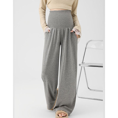 无托腹孕妇阔腿裤夏季2025新款外穿直筒休闲裤春秋薄款高腰长裤子