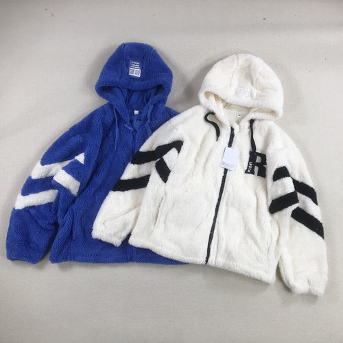 外贸童装男女童羊羔毛拉链外套