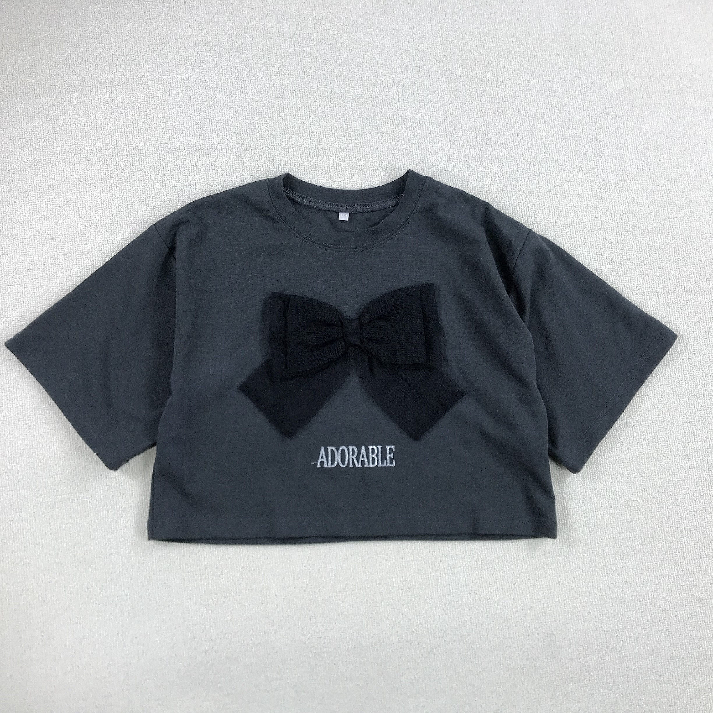 130-160外贸日单女孩中大童针织混纺蝴蝶结短款短袖t恤夏装,童装/婴儿装/亲子装,T恤,淘宝优惠券,粉丝福利购,淘宝优惠卷