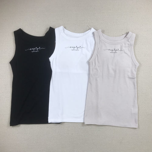 外贸日系带胸垫女童背心t