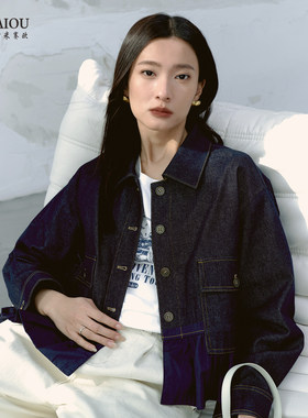 休闲牛仔短外套女小个子显瘦