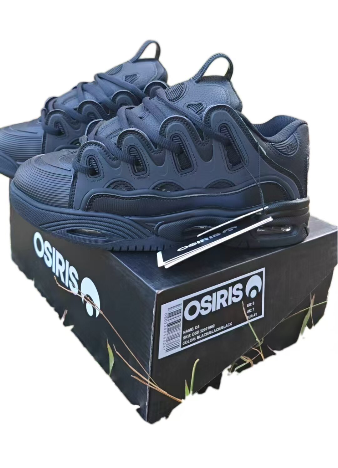 thumbnail for SkateOsirisD3 Full Air Mattress Skateboarding Shoes Thick Tongue Bread Shoes Hip Hop 3M Reflective InStock Socks Shoelaces
