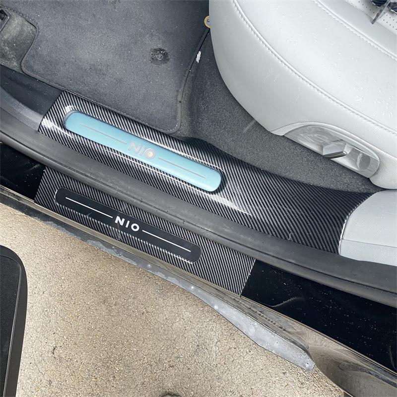 蔚来ES6 E23款板C6改304门装专用 碳纤维槛条 迎宾踏 后护板 门槛