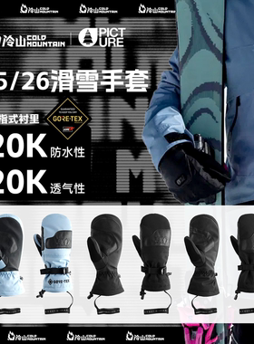 冷山雪具PICTURE滑雪手套GTX防水透气保暖手套五指手套男女款2526