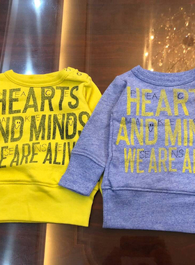 童装圆领百搭 2025秋款 儿童JUNK毛圈字母卫衣 长袖HEA