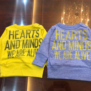 童装圆领百搭 2025秋款 儿童JUNK毛圈字母卫衣 长袖HEA