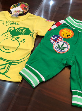 亲子2024夏款 潮牌果酱熊儿童卡通短袖t恤 161024