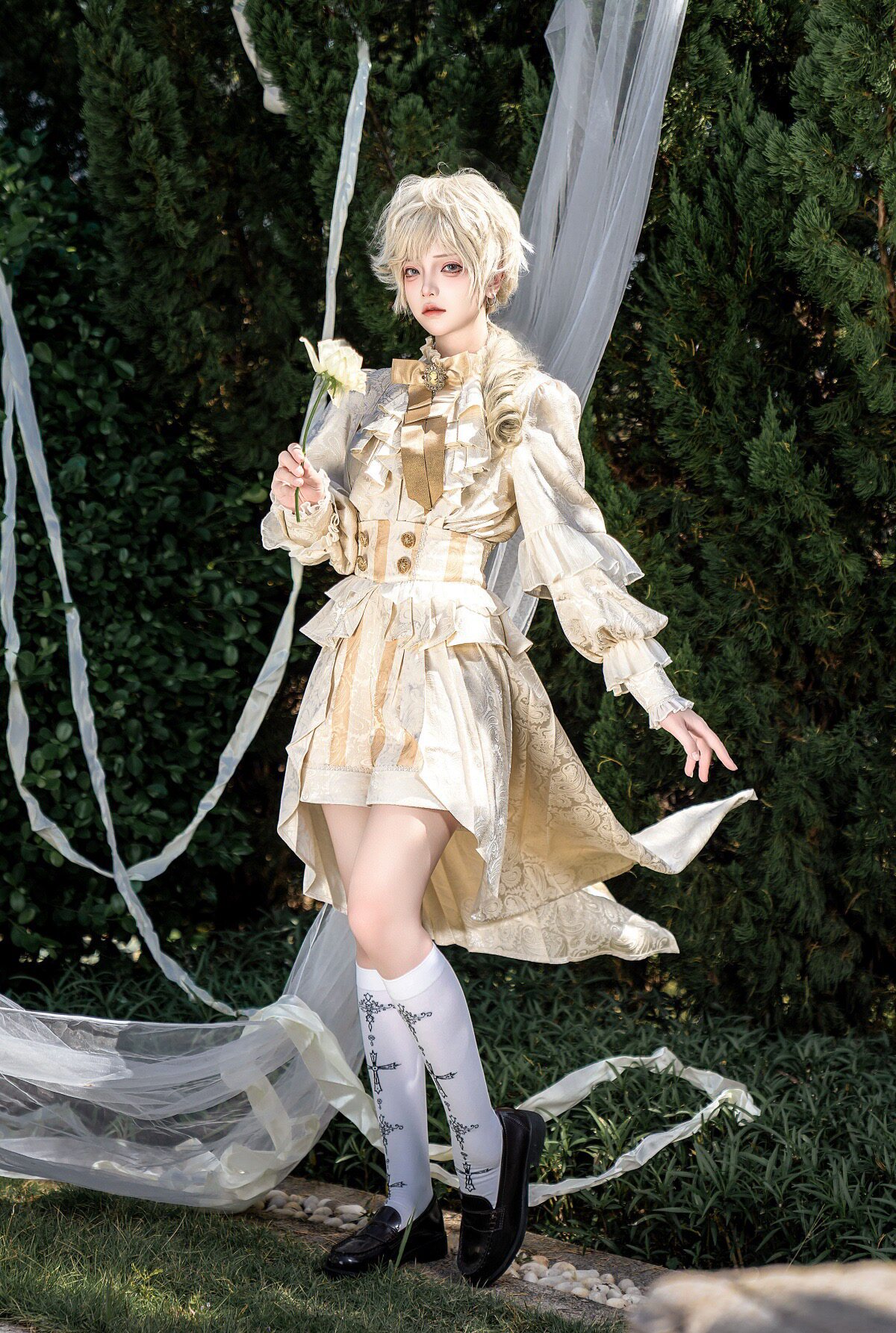 原创小王子装洛丽塔女Lolita少年感日常正太基佬套装 哥特风宫廷