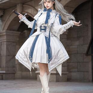 原创lolita星辉骑士装帅气洛丽塔连衣裙朋克风衬衫sk半裙洋装军Lo