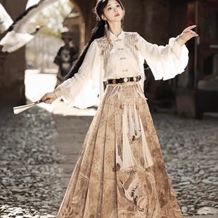 天国使臣原创新中式衬衫马面裙套装国风中性风汉洋折衷半裙古风