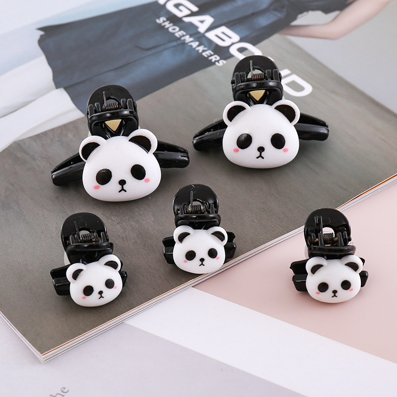 可爱熊猫小抓夹公主头发夹