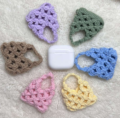 3手工编织云朵包耳机包成品可爱耳机包礼物