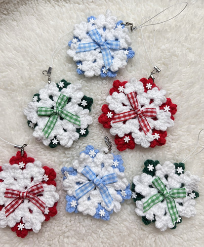 圣诞树挂件手工钩织圣诞礼物