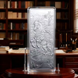 白银马年仿真投资银条 100G足重收藏纪念银条电镀合商务摆件把玩