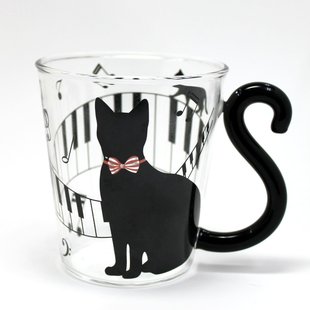 出口日本【猫咪系列】にゃ~ご耐热玻璃牛奶咖啡杯情侣杯