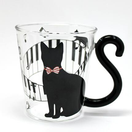 出口日本【猫咪系列】にゃ～ご耐热玻璃牛奶咖啡杯情侣杯