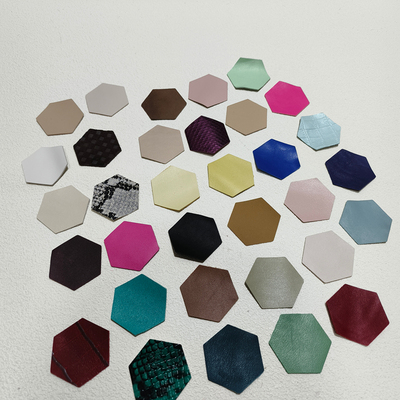六边形真皮裁片DIY皮艺补丁贴