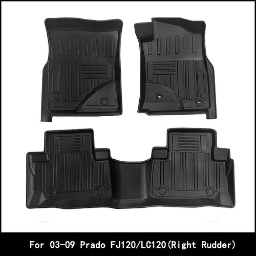 适用于03-09款丰田普拉多FJ120/LC120汽车脚垫右舵TPE尾箱垫外贸