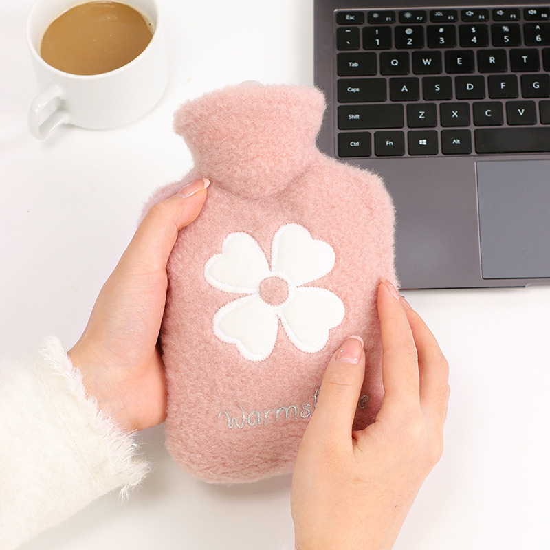 2025新款毛绒热水袋注水暖水袋灌水被窝专用热敷暖宝宝暖脚暖手宝