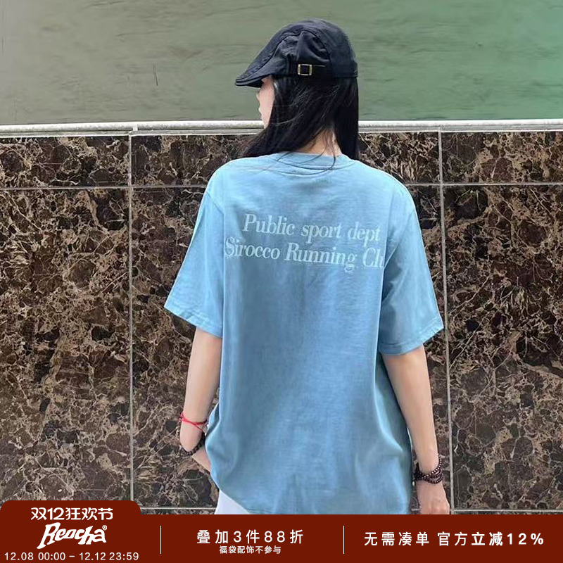 洗水标语印花短袖新品上新