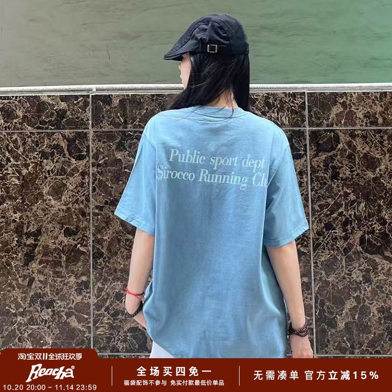 洗水标语印花短袖新品上新