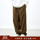 秋冬通勤宽松直筒西裤 透气长裤 休闲裤 REOCHA热呈25新款 子男休闲裤