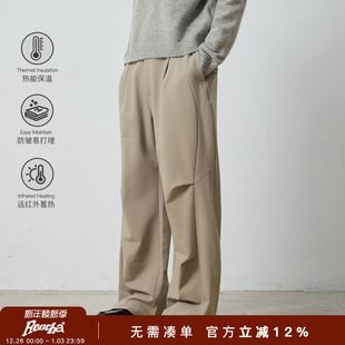 西裤 宽松直筒抗皱休闲裤 男女 420G」25冬季 REOCHA热呈「御寒加厚