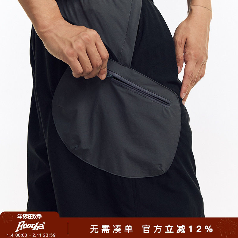 REOCHA热呈25夏季四面弹面料速干凉感分割拼色大口袋工装户外短裤,男装,休闲裤,淘宝优惠券,粉丝福利购,淘宝优惠卷