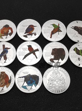 非洲动物套装纪念币自然环境