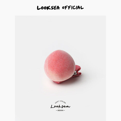 Looksea official超仿真食玩趣味水果发夹侧边夹子发卡创意刘海夹