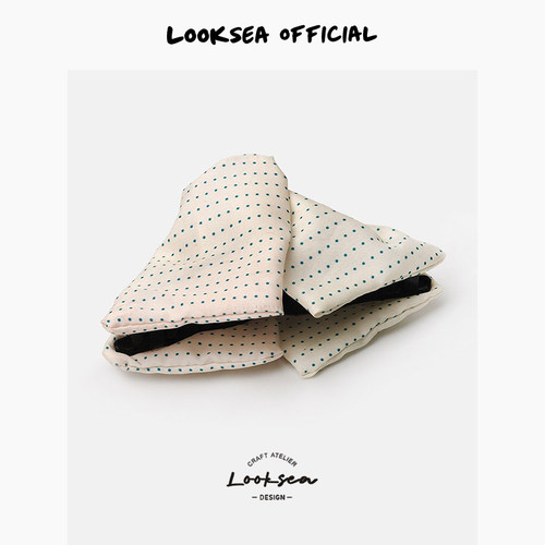 Looksea official法式波点布料大抓夹简约女个性后脑勺鲨鱼夹发饰