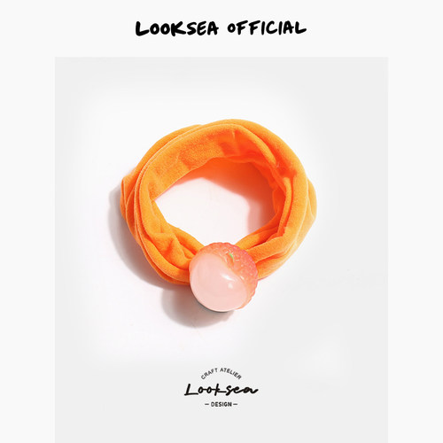 Looksea official韩系甜美水果面膜发圈女弹力扎头发绳高级感发饰