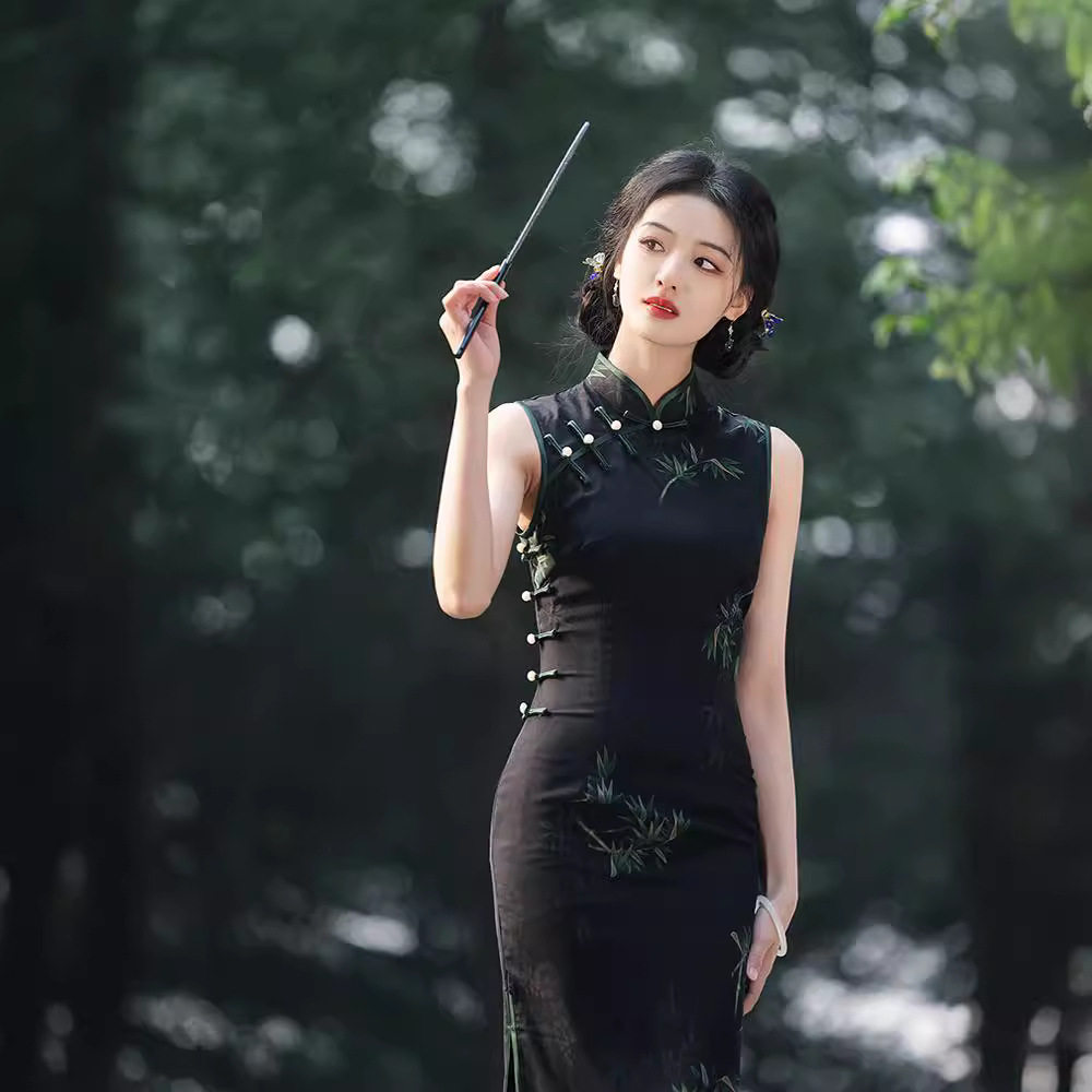 M少女长款无袖旗袍2026夏季新款新中式改良文艺复古中国风连衣裙