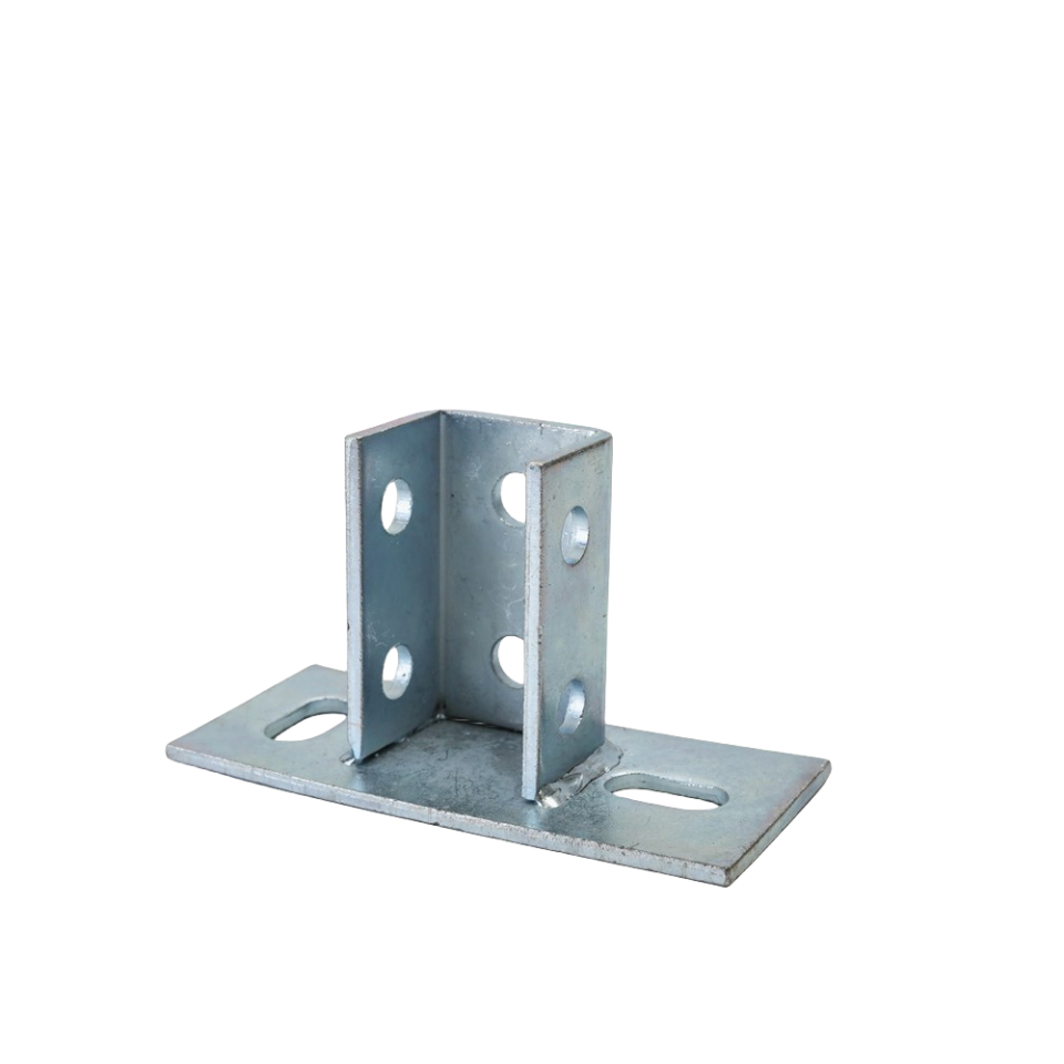c型钢开口底座连接件 抗震支架免焊镀锌底座安装配件板太阳能光伏