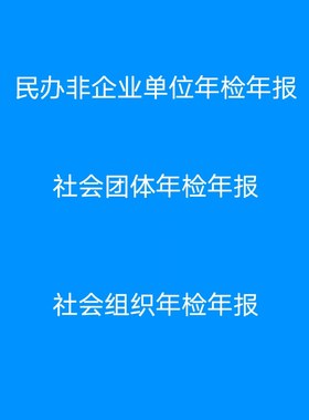 民办非企业单位年检年报社会团体年检年报社会组织年检换届变更