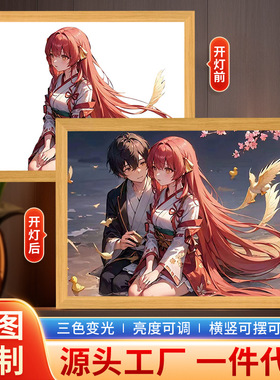 龙族塞尔之门灯光画上杉绘梨衣周边装饰画卧室摆件二次元小夜灯