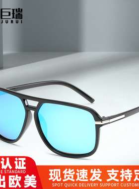 新款欧美偏光太阳镜 运动太阳眼镜 防紫外线时尚男女复古大框墨镜
