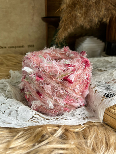 咿唔手混线-春日小清新粉绿温柔豆沙色编织钩织卡套帽子包包发圈