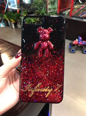 泰国同款 手工diy定制炫酷暴力熊vivo小米手机壳软壳iphone16max